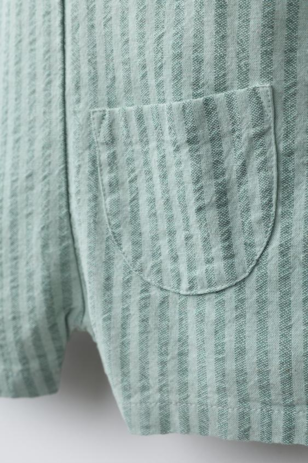 ZARA КОРОТКИЙ КОМБИНЕЗОН В ПОЛОСКУ, ЦВЕТ МОРСКОЙ ВОЛНЫ