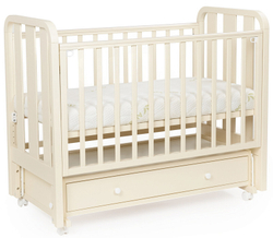 Детская кроватка Bebizaro Heirloom маятник универсальный с ящиком BZHMMUYA/02/VA Vanilla
