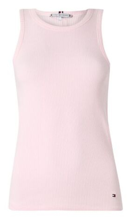 Женский топ теннисный Tommy Hilfiger Slim Rib Tank - Розовый