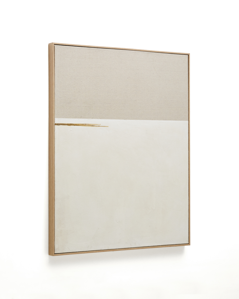 Salin Абстрактная картина с горизонтальной льняной полосой 80 х 100 см