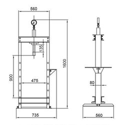KraftWell (KRWPR10F) Пресс 10 т. с ножным приводом