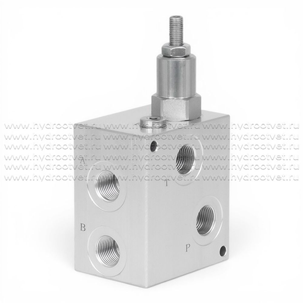 BS3-C2 - Плита монтажная под CETOP03 (DN06) с предохранительным клапаном (20-210 бар, 30 бар/оборот)