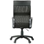 Кресло оператора Helmi HL-M65 "Sigma", экокожа/ткань сетка, черная, пиастра