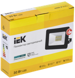 Прожектор СДО 06-30 светодиодный черный IP65 4000K IEK