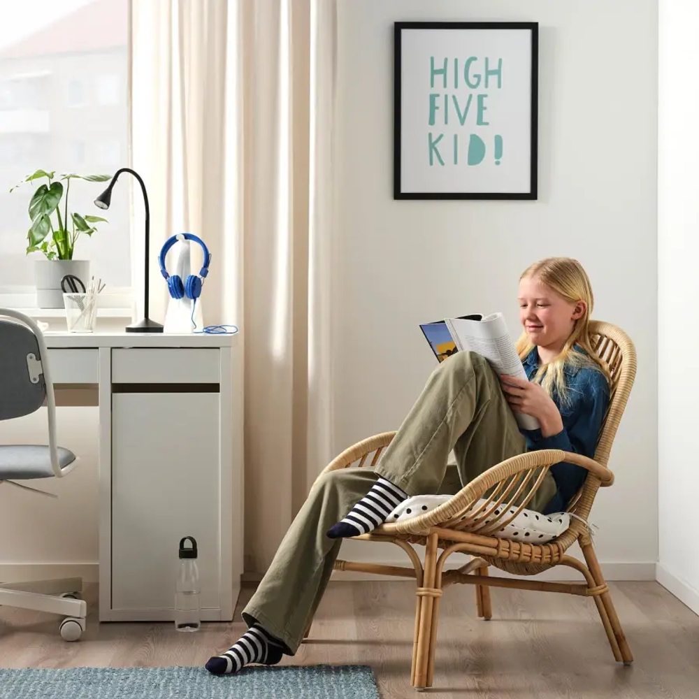 Кресло с подушкой - IKEA BROBOCK/BJÖRKTRAST/BJORKTRAST/БРОБОК/БЬЁРКТРАСТ ИКЕА, 78х73х69 см, бежевый