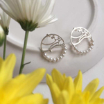 Серебряные серьги с жемчугом Arte Sadaye Sokhan Esh 20220501 Иран