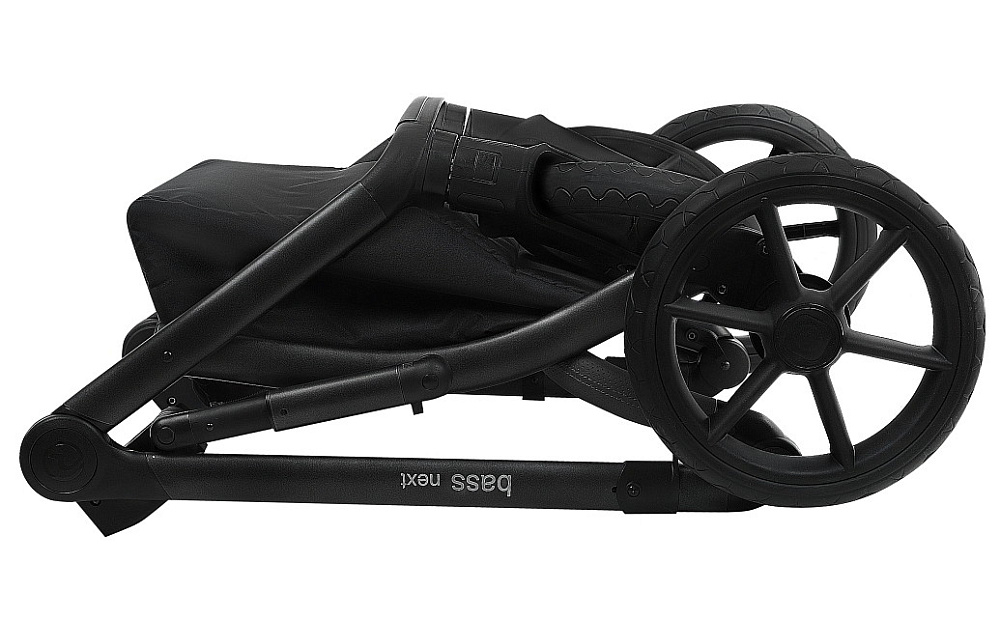 Детская коляска Roan Bass Next 2.0 3 в 1 с автокреслом Pituso Baesa Pro Black BSN/45/2 Marzipan/Black/руч.Cappuccino(2 места)