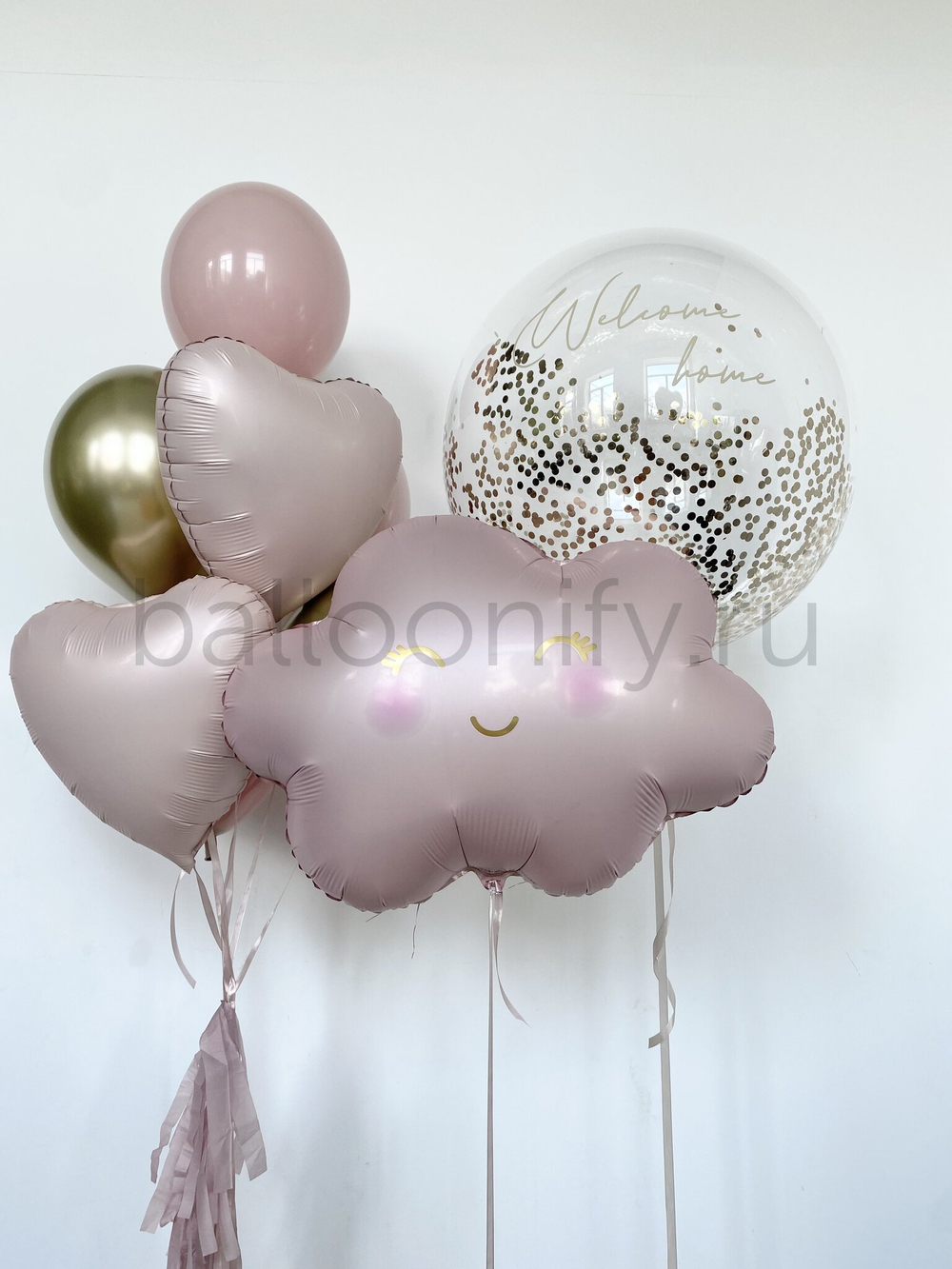 Набор шаров на выписку "Розове небо"
