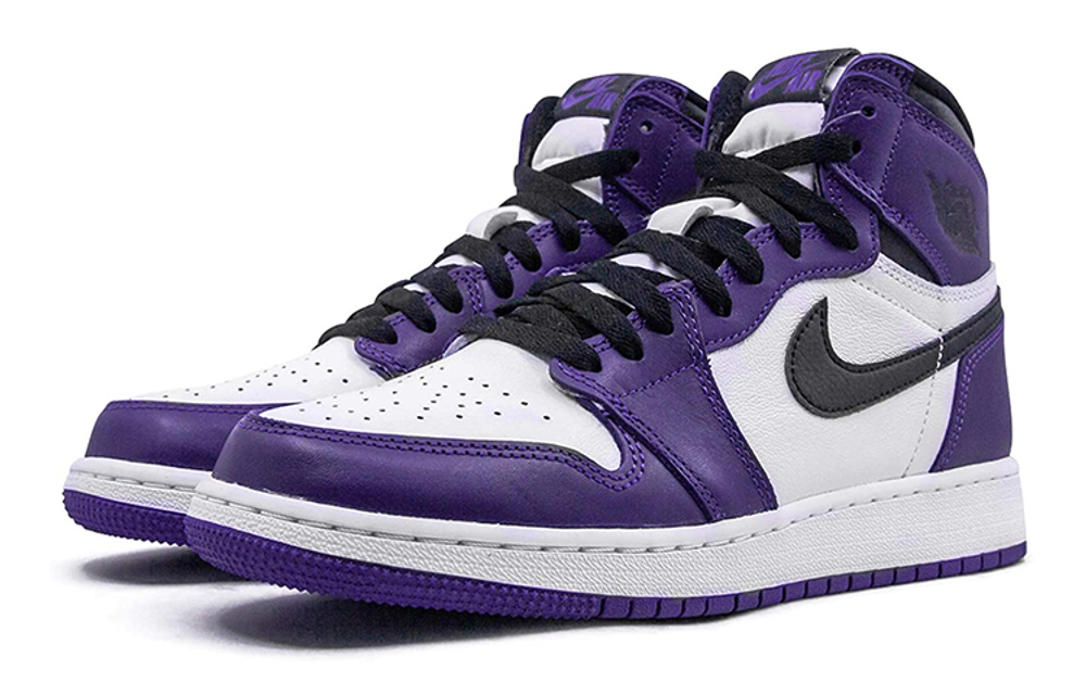 Jordan 1 Retro High Court Purple White GS