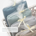 Плед-пелёнка Mjölk Mist Green из муслинового хлопка