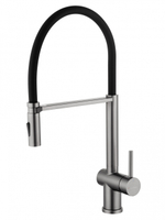 Смеситель для кухни с гибким изливом WONZON & WOGHAND, Темный графит (WW-88438003-BGM)