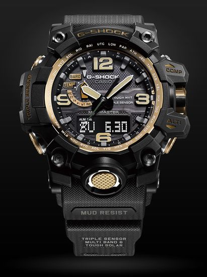 Мужские японские наручные часы Casio G-Shock Mudmaster GWG-1000GB-1A