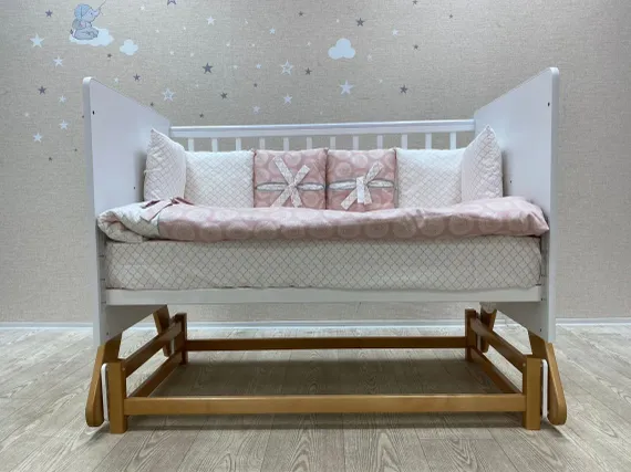 Детская кроватка на маятнике Incanto Iris Белый/дуб