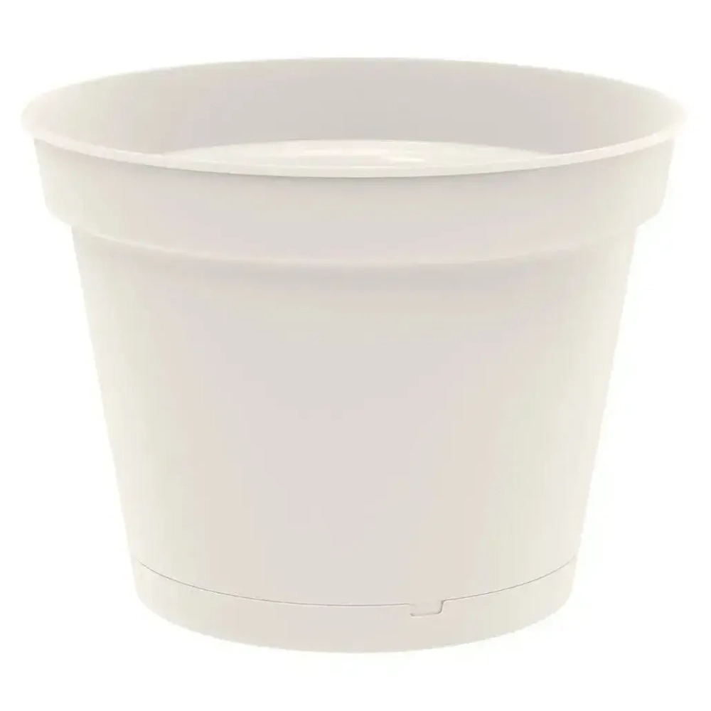 Горшок для цветов Mint D150мм, 1,2л с поддоном (светло-бежевый)