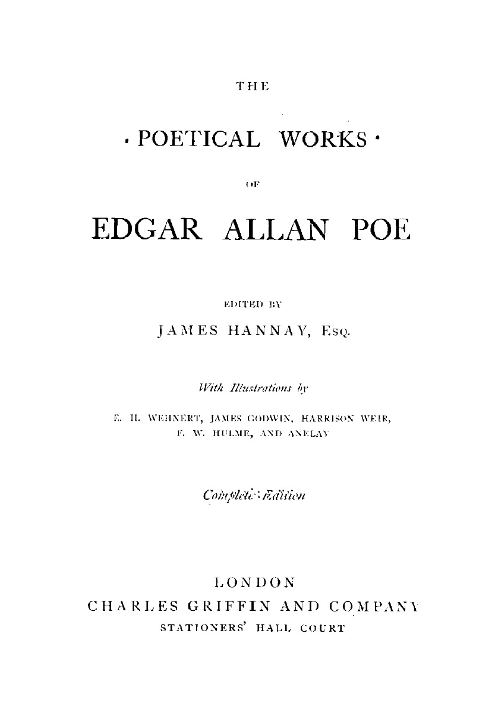 The poetical works of Edgar Allan Poe | Эдгар По
