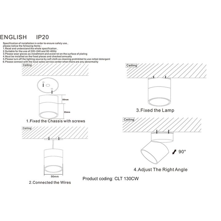 Светодиодный спот Crystal Lux CLT 130CW WH