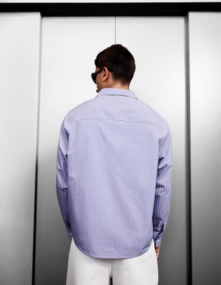 NTS X BERSHKA ft. UMRU Рубашка с принтом, фиолетовый