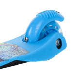 Самокат 3х кол. голубой, 55см, макс.высота ручки 62см. колеса PU свет, макс.вес 45кг.