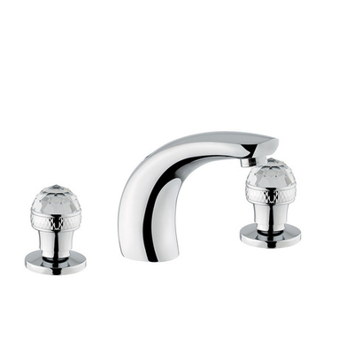 Смеситель для раковины на 3 отв. с кристаллами Migliore Axo Crystal 27112 хром