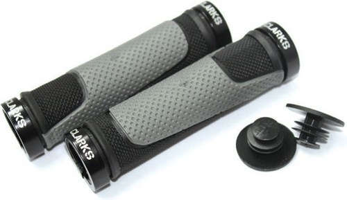 Грипсы CLOG308 на руль резин. компон. 130мм 2 фикс. черно-серые CLARKS