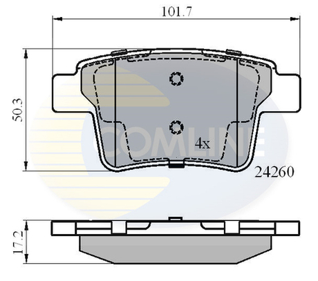 COMLINE - CBP01557-CML - Brake Pad Set, disc brake