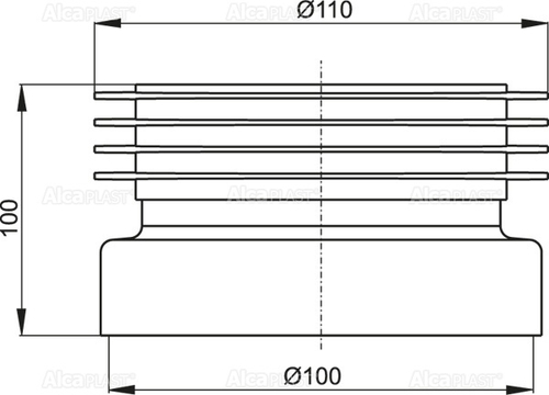 Манжета для унитаза Alcadrain прямая (A99)