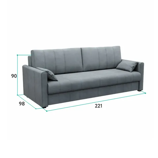 РИМИНИ Диван прямой синий