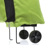 Сумка хозяйственная складная на 2х колёсах зеленая SYD-024