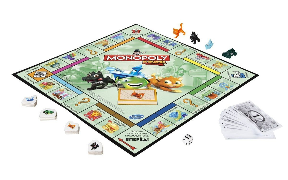 Hasbro: Игра настольная Монополия Джуниор A6984 — Monopoly Junior Board — Хасбро