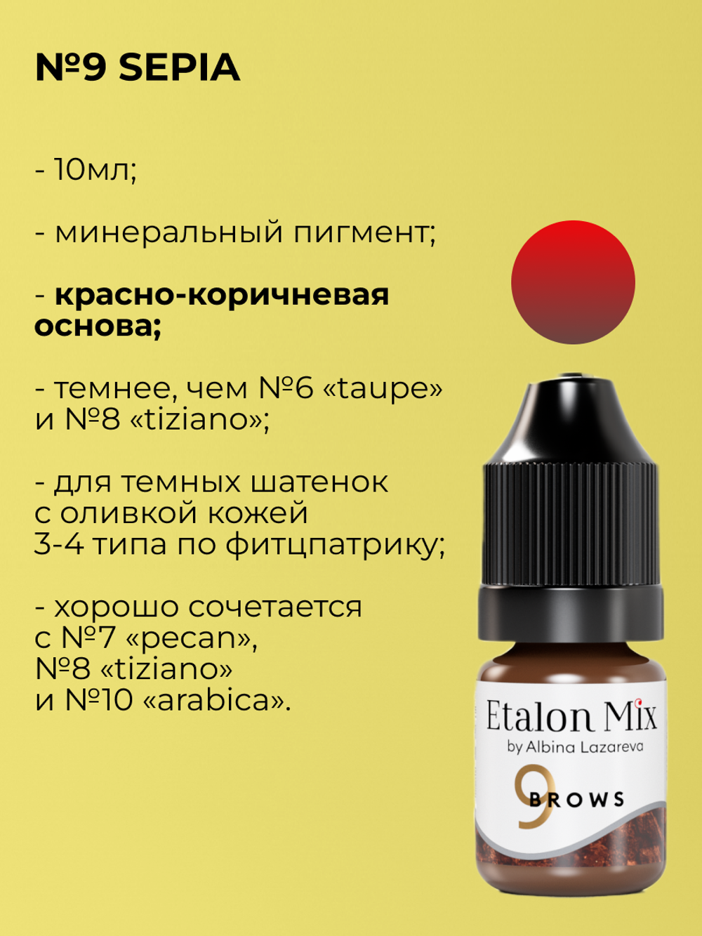 Пигмент минеральный Etalon Mix № 9 Sepia от Альбины Лазаревой