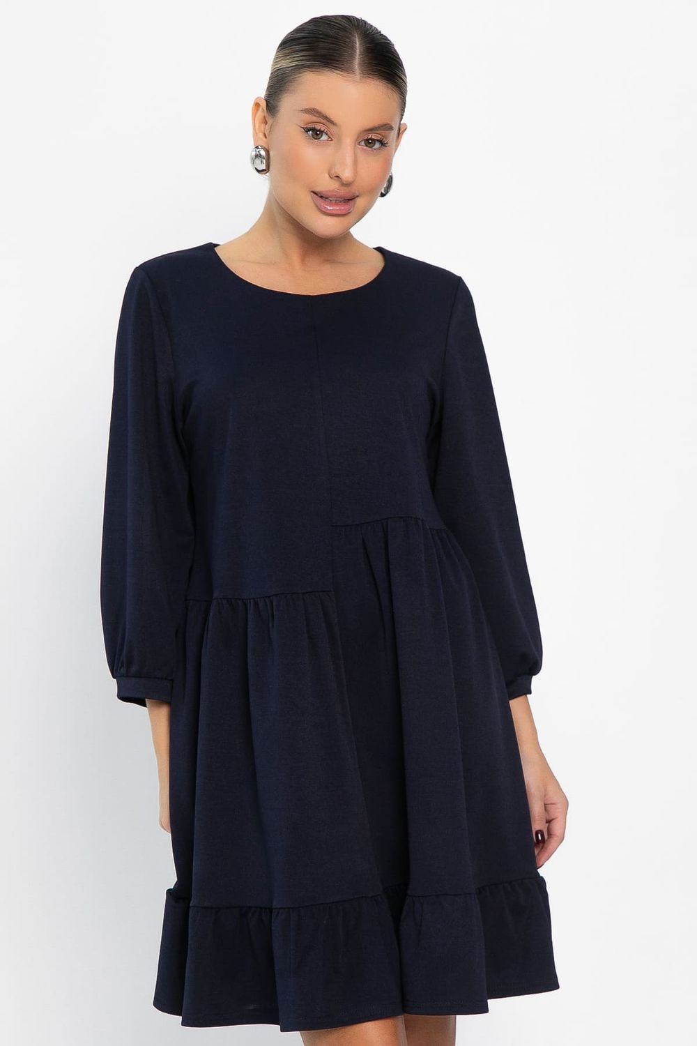 Платье бохо трикотажное Млада (темно-синее) П14411-8М LT Collection