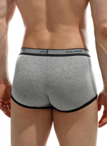 Мужские трусы-боксеры с контрастной тесьмой на резинке (Размер: XL) (Цвет: грязно-синий)