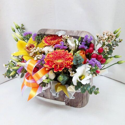 Сундук с цветами «Краски осени»