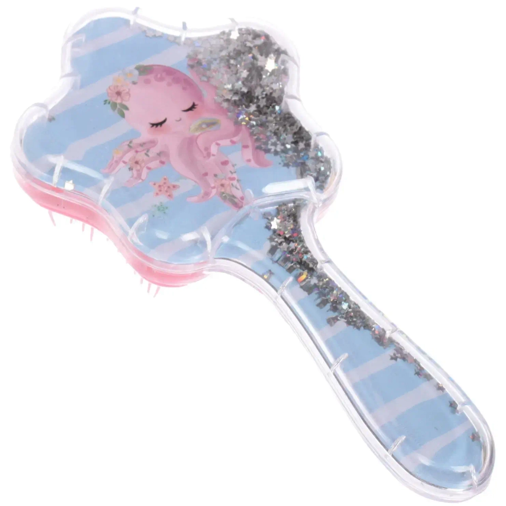 Расческа массажная детская «Gloria», Осьминог, цвет голубой, на подвесе, 17*8см