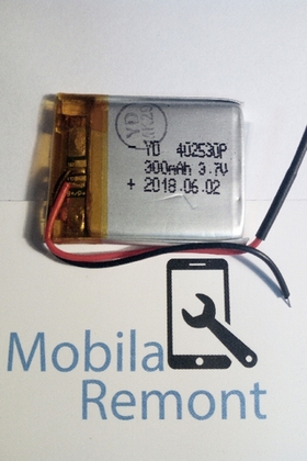 Аккумулятор универсальная 402530p 3,7v Li-Pol 300 mAh (4*25*30 mm)