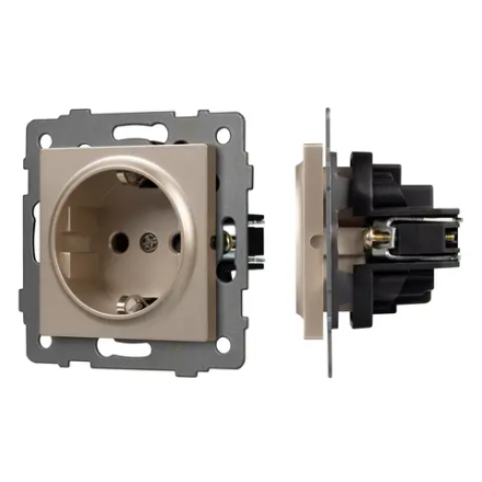 Механизм электрической розетки SCT-MEU1-PL-GD-V (250V, 16A) (Arlight, -) 049817