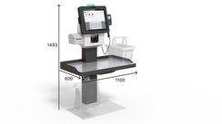 POScenter SCO-K170 Line_V2 (17”, J4125, 8Gb, SSD128Gb, 2D сканер, Светофор, З цвета, полка для ПИН-пад, полка для ККТ, стойка столешница для покупок, держатель пакетов)