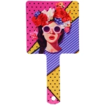 Зеркало косметическое «ИМАНИ - ГЛАМ», микс 4 дизайна, 23,4*12см (PVC подвес)