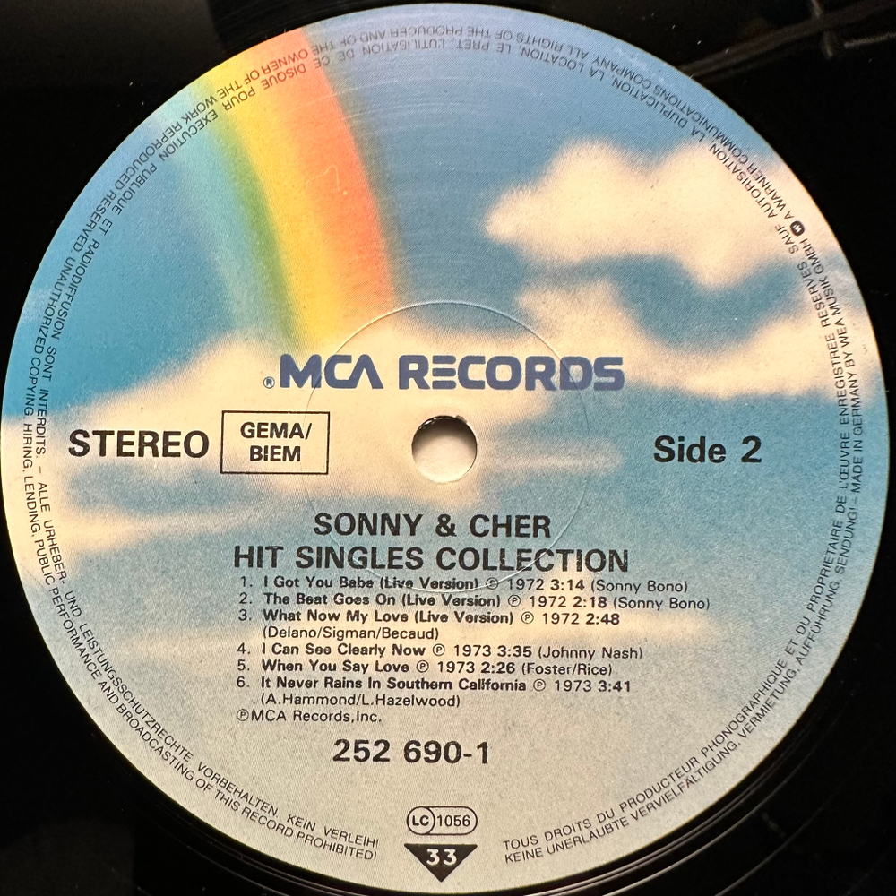 Sonny And Cher - The Hit Singles Collection (Германия 1989Г.)