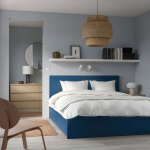 Каркас кровати с 4 ящиками - IKEA MALM/МАЛЬМ ИКЕА, 176x200 см, синий