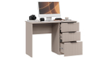 Стол письменный с ящиками Дуб Крафт Табачный/Холст Белый 110,2х50х75 см