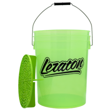 LERATON BUCKET BW5 Прозрачное ведро для мойки автомобилей с сепаратором (салатовое) 20л