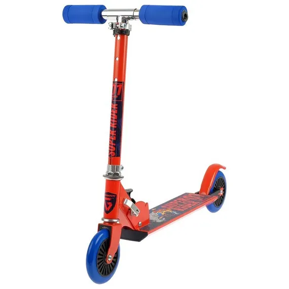 Самокат-снегокат зимний 2 в 1 Super Rider, цвет красный