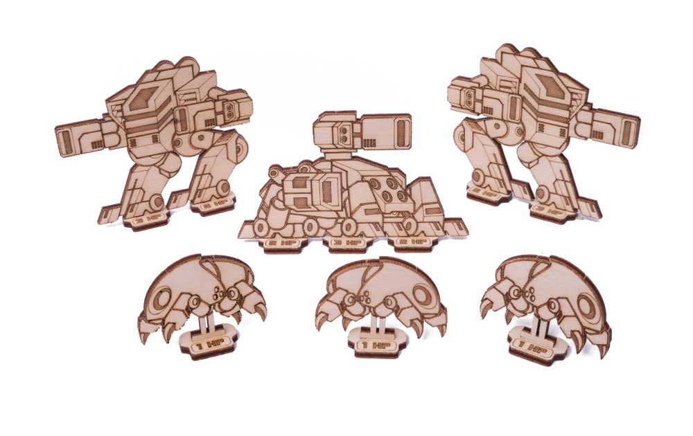 Сборная модель из дерева Wood Trick Кибер Пистолет с мишенями