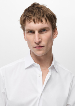 Рубашка regular fit из хлопка стретч