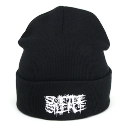 Шапка зимняя с вышивкой группы Suicide Silence