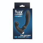 Черный вибромассажер простаты Sex Expert - 14,5 см. (Цвет: черный)