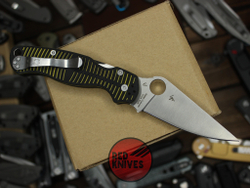 Нож Spyderco ParaMilitary 2 Salt DROP - расцветка пчела, клинок дроп поинт