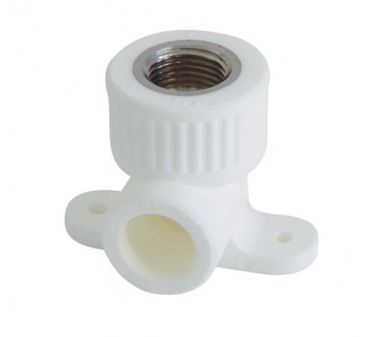 Угольник с креплением Kalde 25х3/4" ВР с внутренней резьбой полипропиленовый 3222-bat-250c01