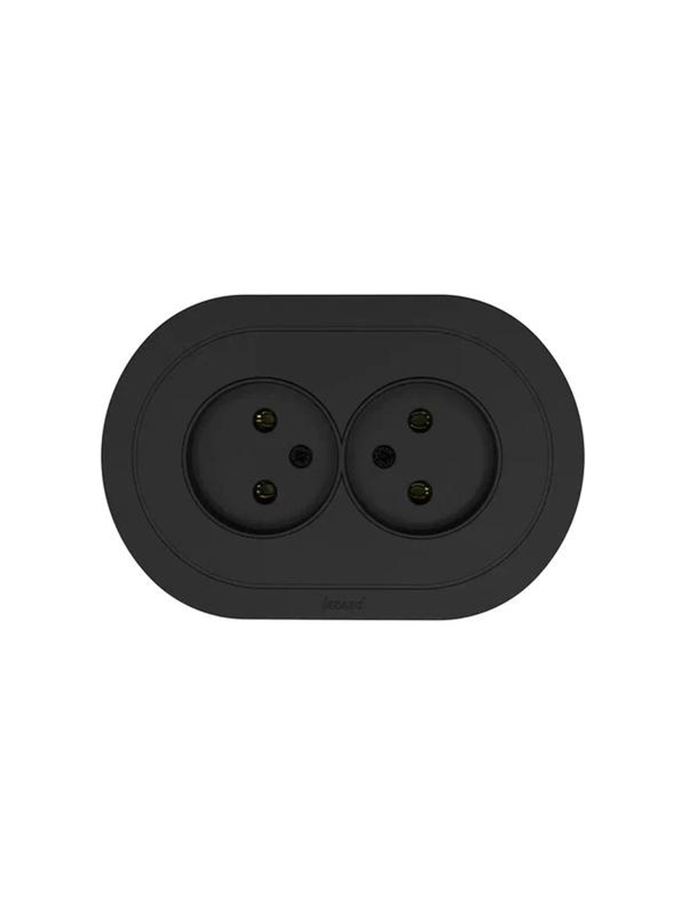 Розетка 2-м СП OSEN без заземл. ПБТ круглая механизм черн. бархат LEZARD 744-4200-128B